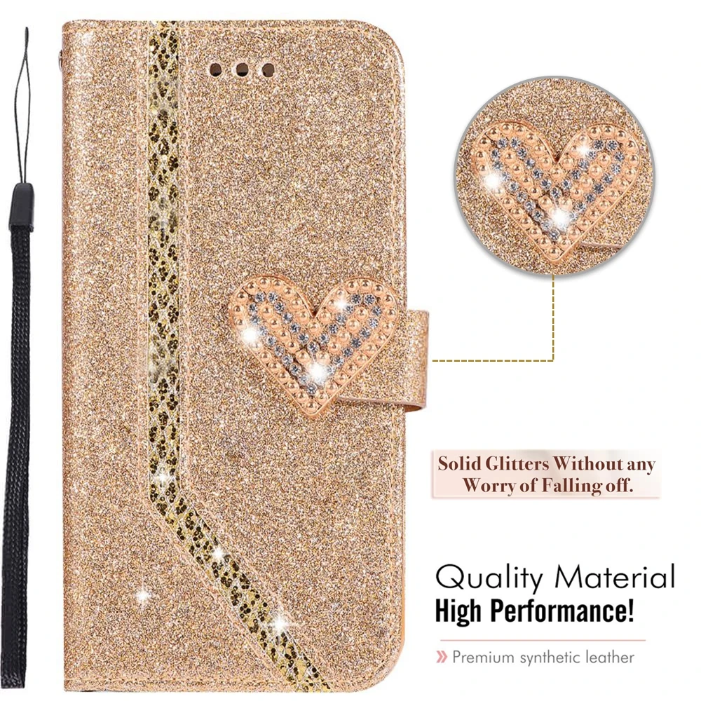 L-FADNUT для iPhone X чехол Xr Xs Max 7 8 6S 6 Plus 5 5S SE роскошный элегантный блестящий флип-чехол с
