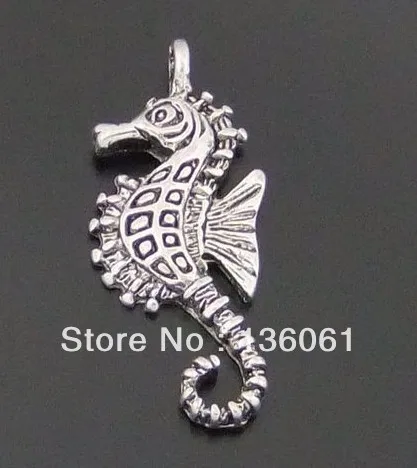 Винтажная Серебряная морская подвеска в виде лошади для браслета ожерелье