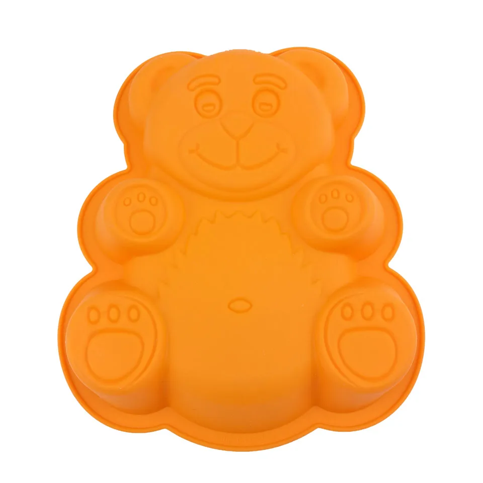 FINDKING DlY форма для торта форма медведя из мультфильма 3D силиконовая форма для торта жаропрочные Инструменты для выпечки, форма для выпечки, лоток для выпечки 28,5*23,5*3,5 см
