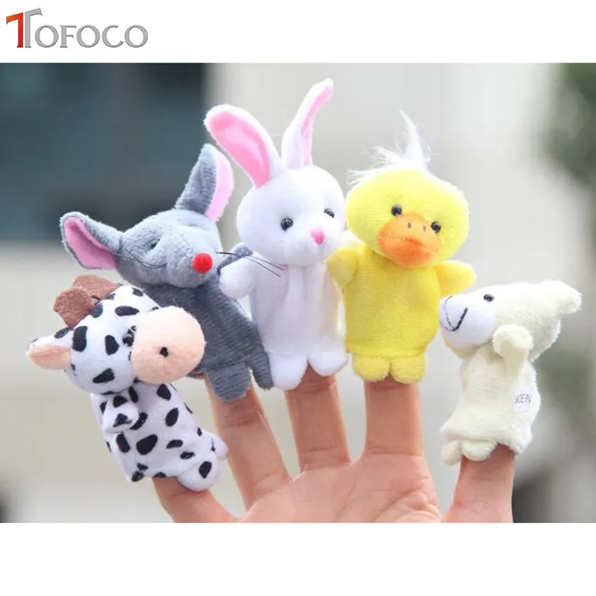 TOFOCO 10 шт./компл. кукла на палец игрушка животное для детей искусственная рыба