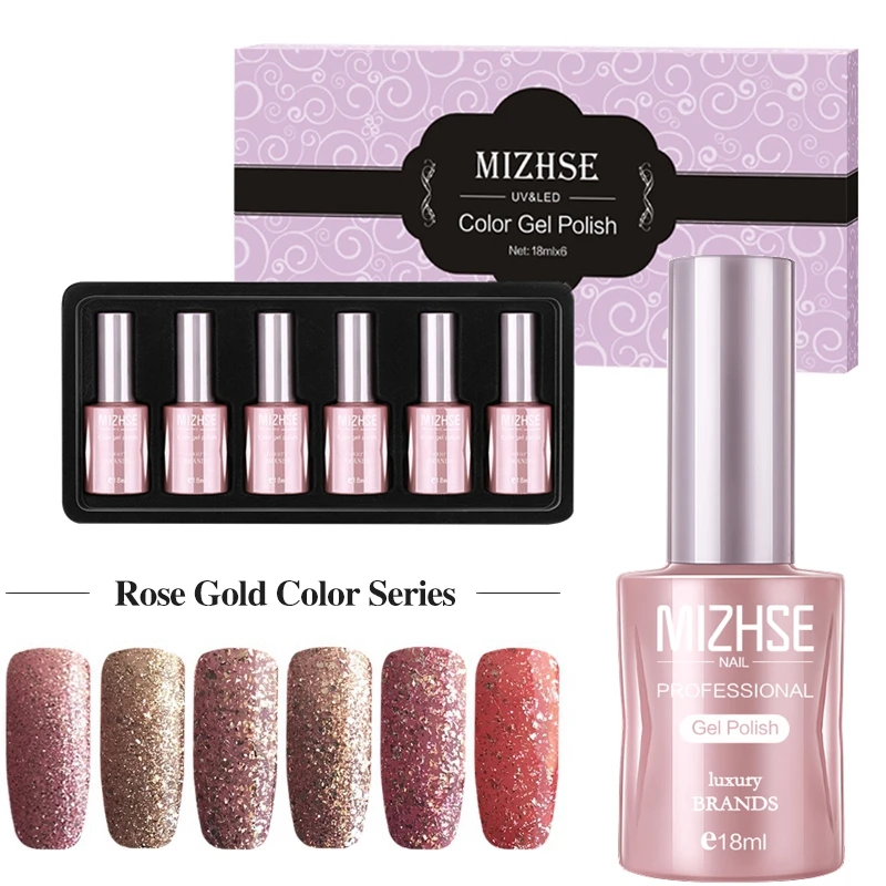SetD07 MGJ MIZHSE 18 мл яркий блестящий Гель-лак для Ногтей Сияющий Блеск гелевое покрытие для ногтей лак лампа УФ Лаки гель лак DIY Набор для ногтей - Цвет: SetD07 MGJ