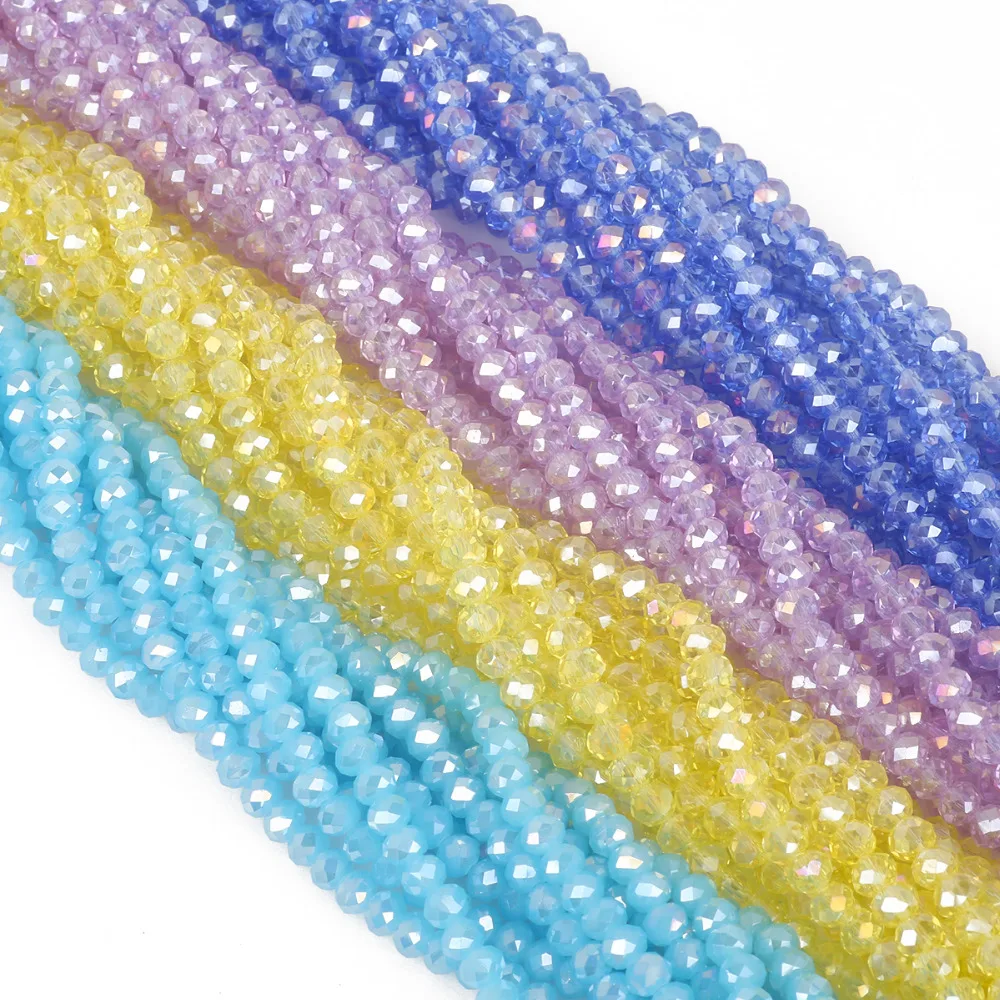 2mm 3mm 4mm 6mm 8mm Rondelle Austria Faceted Crystal Glass Beads Round Loose Spacer Jewelry Making DIY Wholesale In Bulk | Украшения и