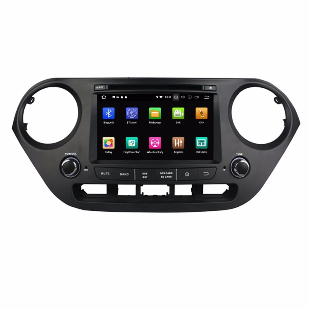 Восьмиядерный 7 'ɸ ядер Android 9 0 автомобильный Радио dvd-плеер GPS для Hyundai grand i10 2013