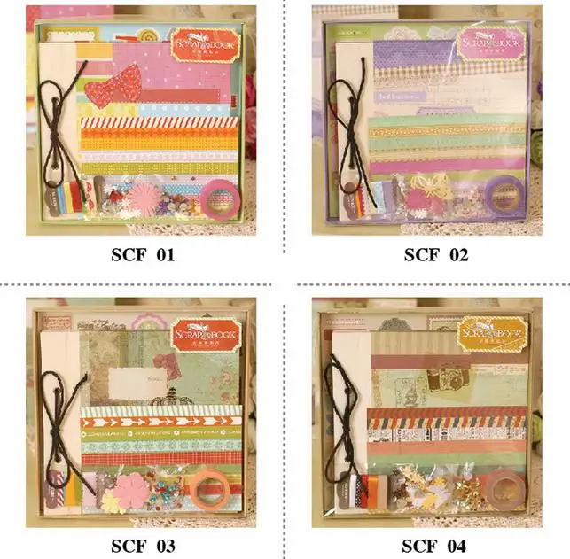 

DIY Scrapbooking Kit Pad Paper Albums DIY Handmade Children's Tipping Paper Albums Couple Luxury Baby Scrapbooking Set