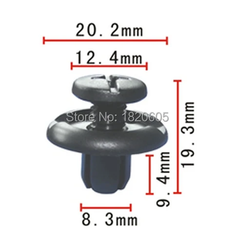 

50Pcs Bumper Hood Fender Splash Guard Retainer Clips Fasteners For Honda For Acura