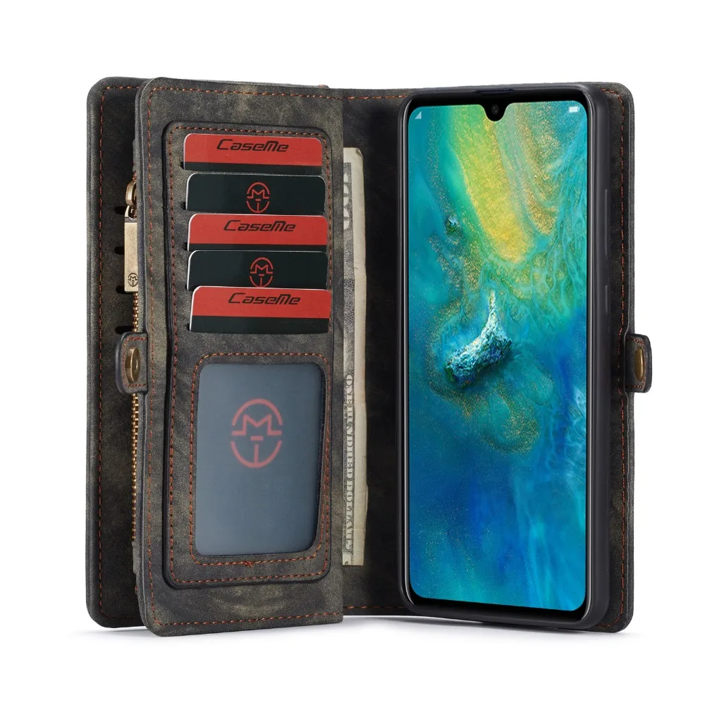 Роскошный чехол из искусственной кожи для Huawei P20 P30 Pro Lite чехлы Mate 20 с бумажником