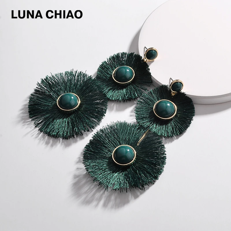 Серьги-подвески женские осенние LUNA CHIAO с бахромой | Украшения и аксессуары