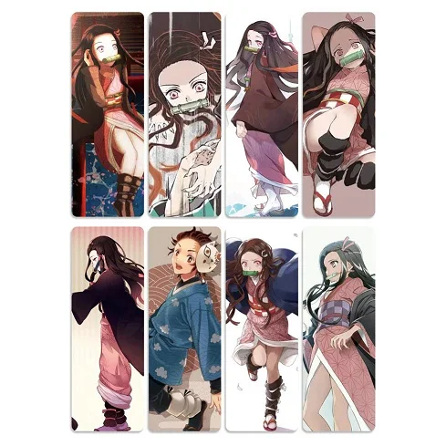 Style 8 8 шт. Kimetsu no Yaiba аниме закладки для книг водонепроницаемый прозрачный ПВХ пластиковая Закладка Красивая Книга знаки Подарок - Цвет: Style 8