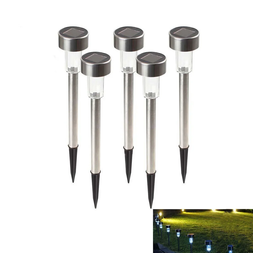 5 шт. солнечная панель LED Spike Spot Light Spotlight Landscape Garden Yard Path газон солнечные лампы