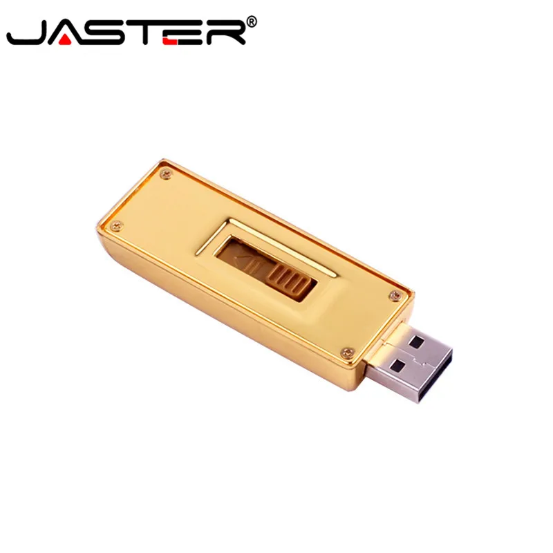 JASTER Металлическая Имитация золотых полос модель USB флеш-накопитель ручка-накопитель Золотая карта памяти 4 ГБ/8 ГБ/16 ГБ/32 ГБ U диск thumb Drive
