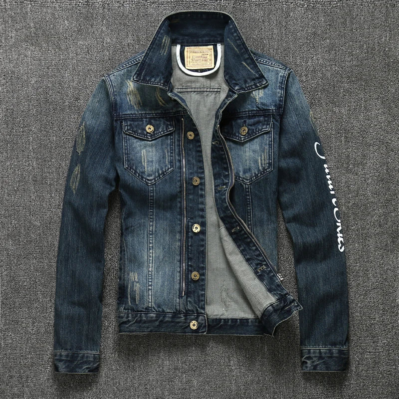 Fashion Spring Autumn Coat Men Plus Size Jacket 2017 Denim Coats #TNT75 | Мужская одежда