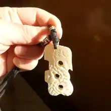 TNL264 ручной резной амулет Dragon для мужчин кость тибетского яка