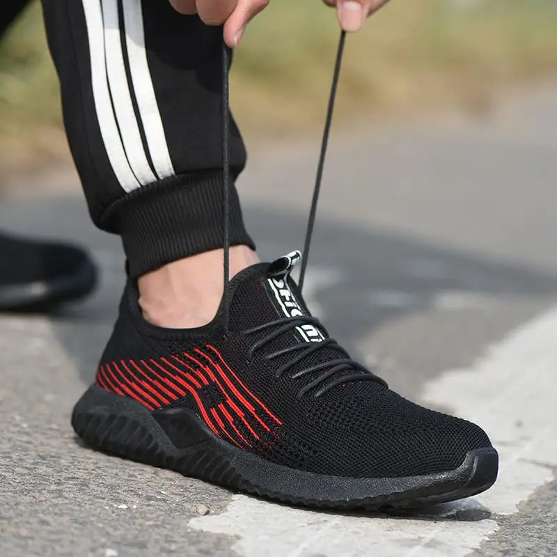 Рабочие ботинки мужские уличные со стальным носком камуфляжные с защитой от