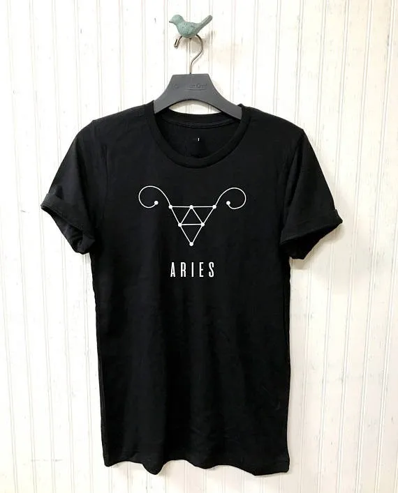 

Aries T shirt moletom do tumblr black t shirt tumblr grunge casual tops tees fashion summer top t shirt