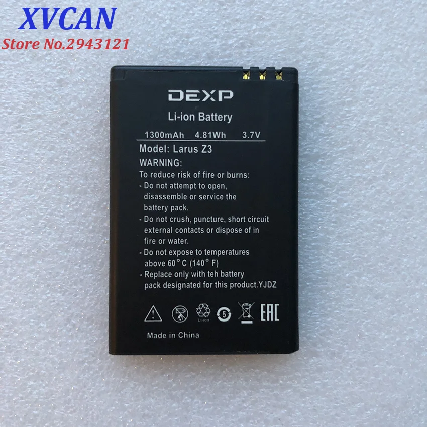 Для DEXP LARUS Z3 1300mAh Мобильный телефон литий ионный аккумулятор замена|Аккумуляторы