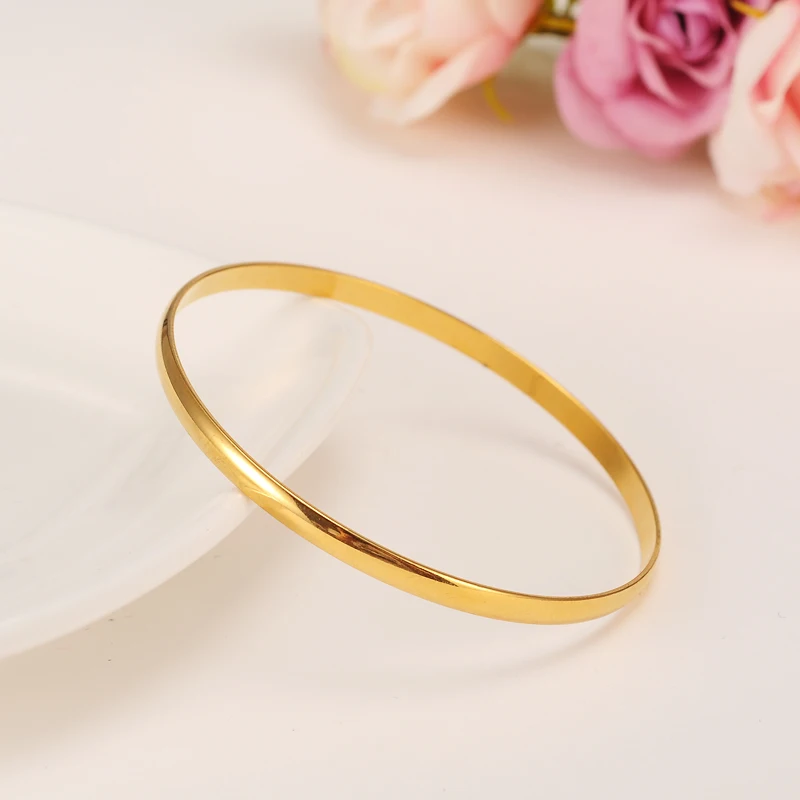 24kGold браслет для женщин золотой Дубаи невесты свадьбы из эфира Арабская