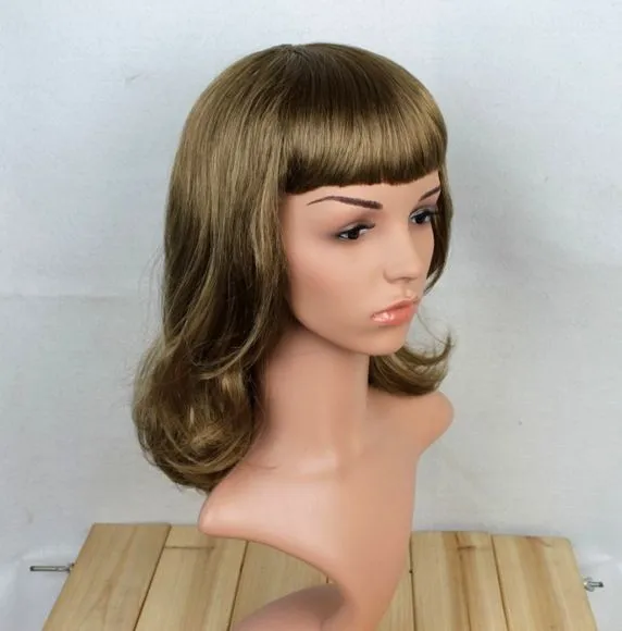 Реалистичная женская голова-манекен из полиэтилена с искусственными волосами