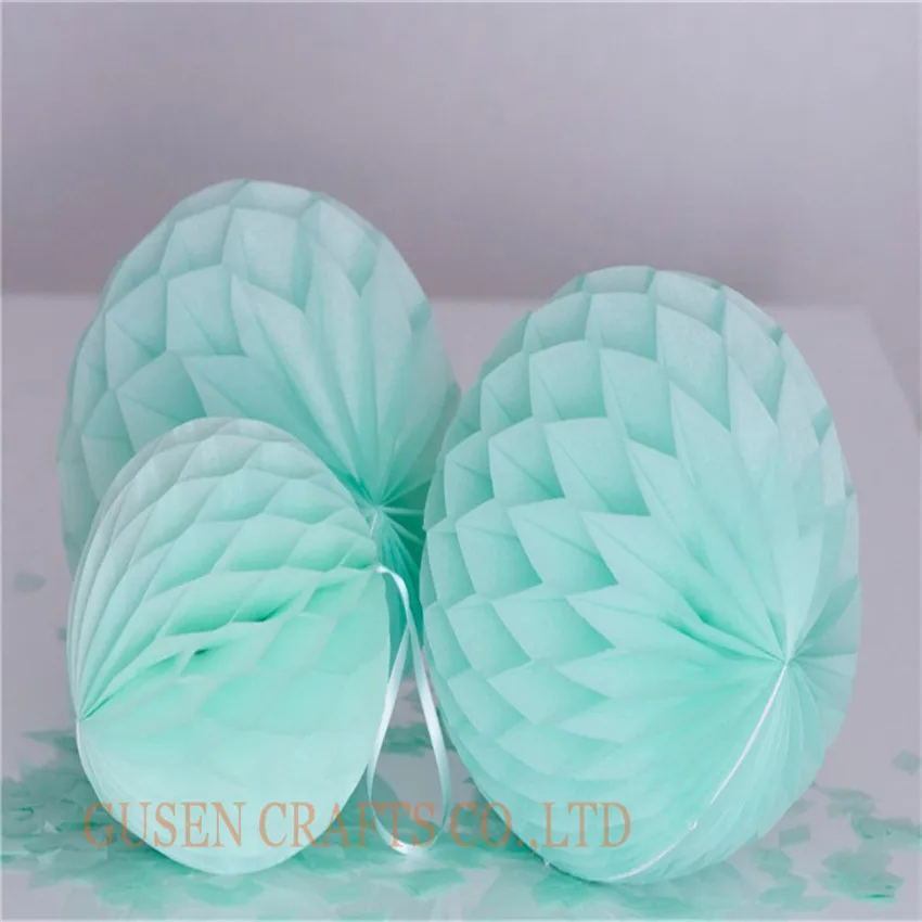 

6"(15cm) 10pcs/lot Mint Green Paper Honeycomb Flower Balls For wedding/Baby Shower Decorations With 23 Colors Available