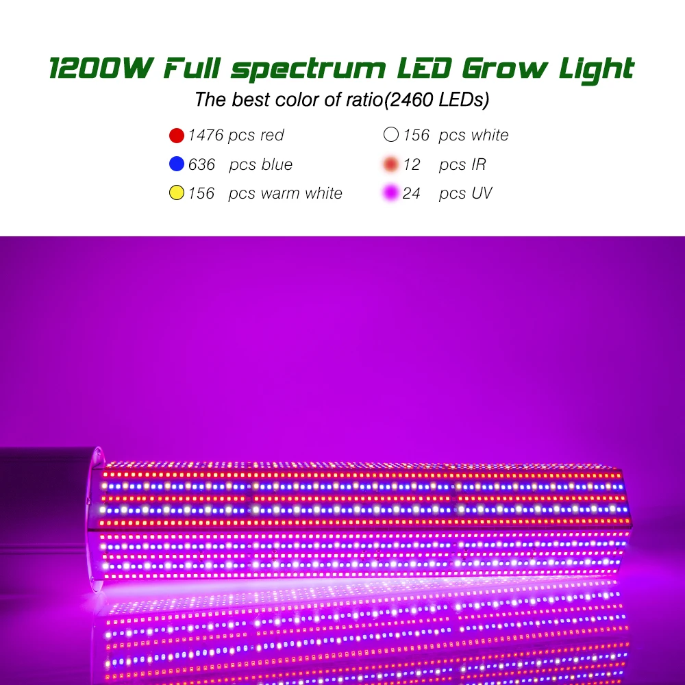 E40 1200 W растет свет лампы кукурузы полный спектр светодиодные лампы завода для цветок гидропоника комнатных растений роста парниковых расти палатка