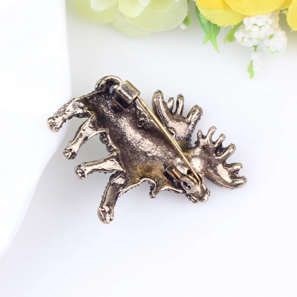 Брошь в виде оленя стразы из сплава для женщин украшение шарфа | Украшения и