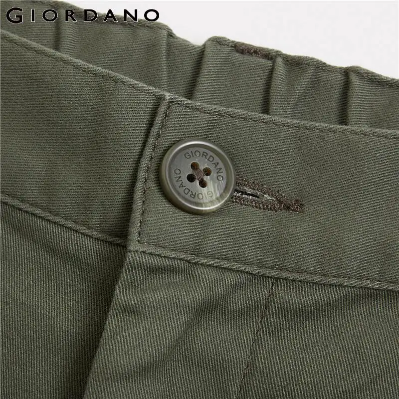 Giordano мужские стрейчевые повседневные брюки из натурального хлопка с