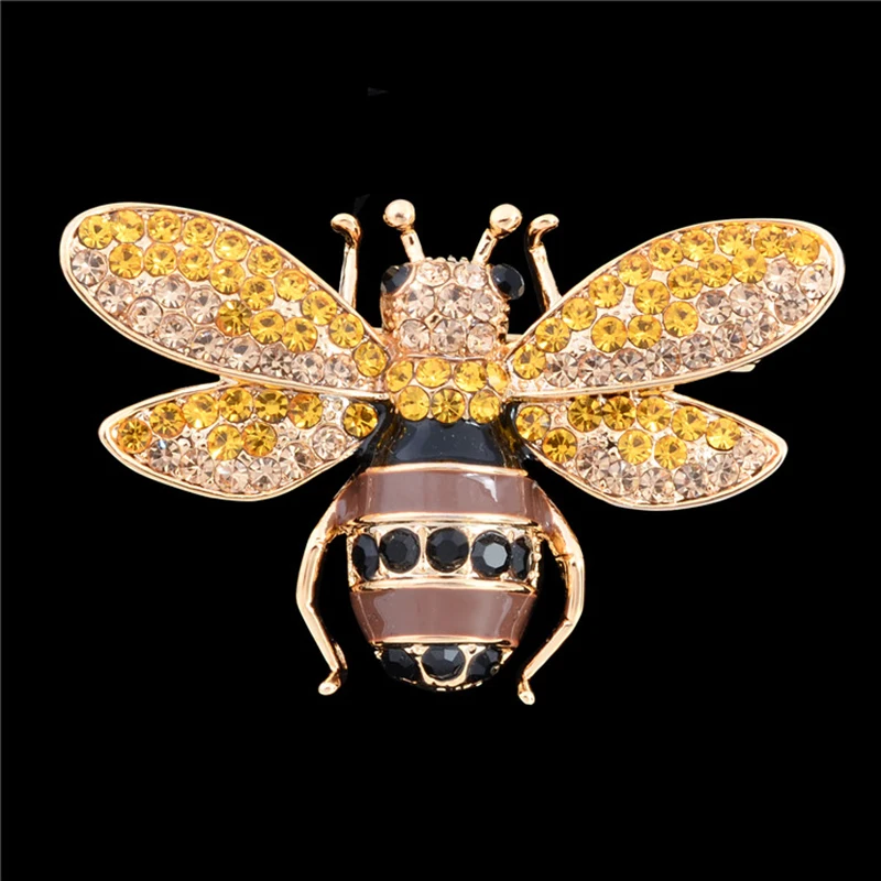 OBN модная шикарная брошь Abeille Золотое насекомое мед пчела Брошь Стразы для женщин ювелирные изделия