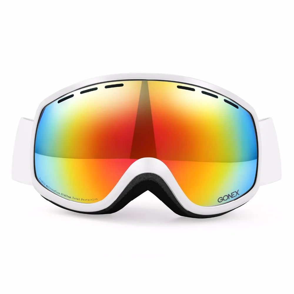 Gonex 3-8 детские лыжные очки для сноуборда и лыж Очки UV400 защита двойные сферические линзы для зимних видов спорта+ Goggle чехол