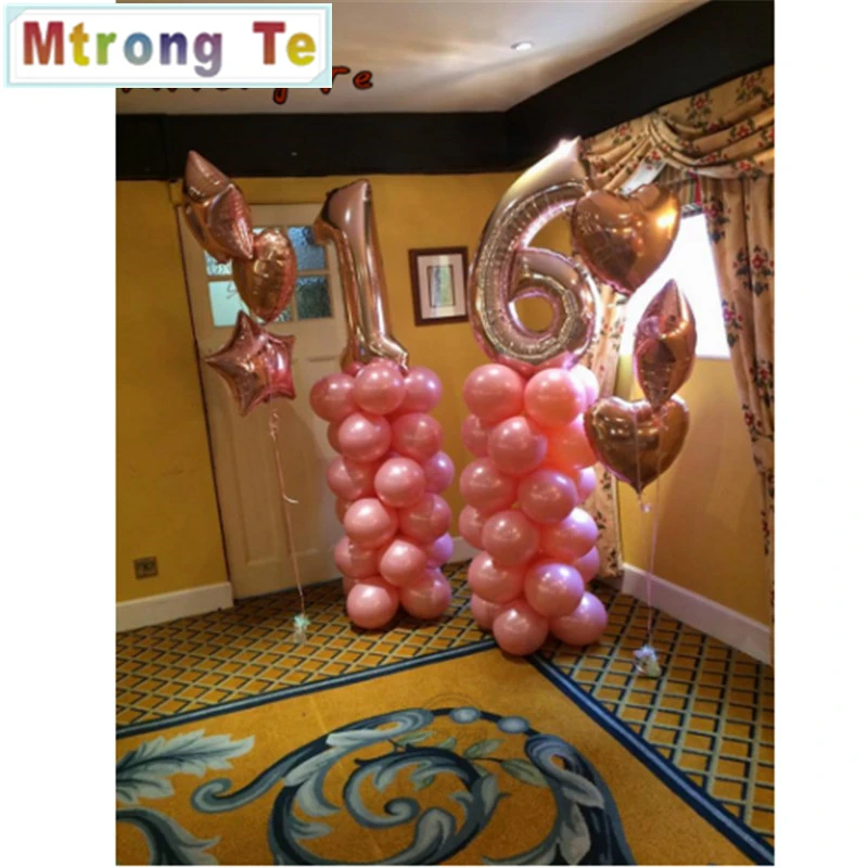 10 шт 18 inch Звезда розового золота сердце Globos металлик Цвет Infatable Фольга шар для вечерние свадебные ко Дню Святого Валентина подарок украшения