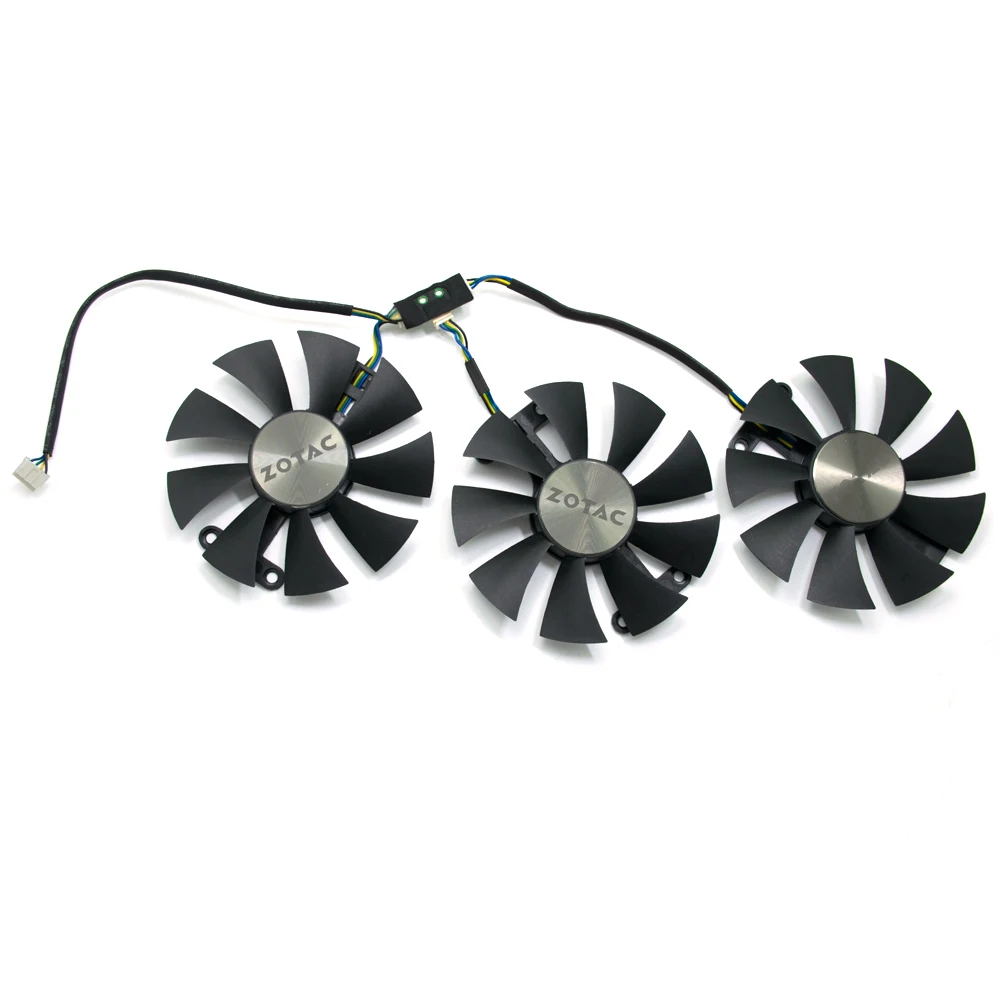 3pcs 85 мм GA91S2H 4PIN GTX 980TI кулер вентилятор для ZOTAC GeForce GTX 980TI AMP 6 ГБ GTX980Ti ARCTICSTORM 6 ГБ GTX TITAN X ARCTICSTORM 12 Гб - Цвет лезвия: 3pcs