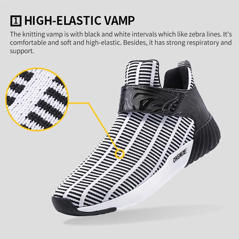 ONEMIX Взрослые Мужчины Повседневная Обувь Для Туризма Мода Полоса Зима Теплая