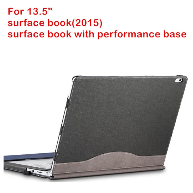 Grey Чехол из искусственной кожи для microsoft Surface Book, 13,5 дюймов, планшет, ноутбук, рукав, чехол для SurfaceBook, съемный защитный чехол - Цвет: Grey