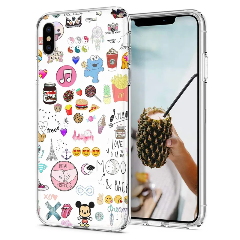 Soft Phone Case For iPhone 6 7 XS Max Covers TPU Colorful Unicorn Lion Leopard Pattern Fundas X XR F044 |