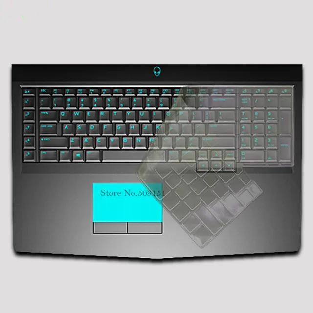 TPU 17,3, 15,6 дюймов, ультра тонкая клавиатура из ТПУ, защитный чехол для Dell Alienware 17 R3 Area-51m M17 M15 Gaming 17r5 15r4 r3 - Цвет: TPU