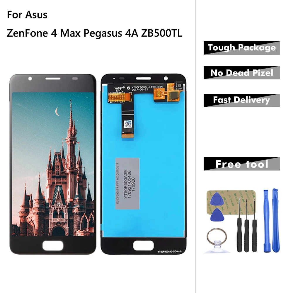 ЖК дисплей для Asus ZenFone 4 Max Pegasus 4A ZB500TL с сенсорным экраном и дигитайзером сменная
