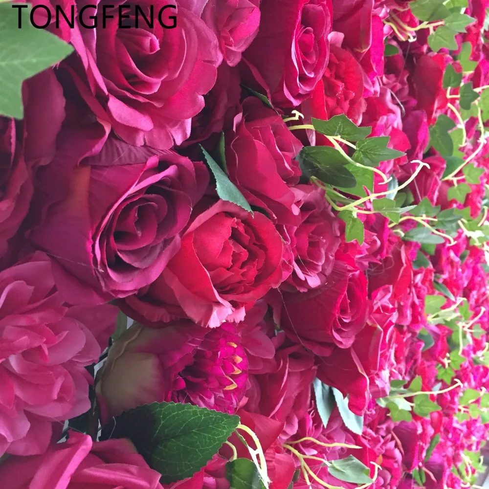 TONGFENG 24 шт./лот розовый 3D цветок настенный бегунок цветы искусственная шелковая