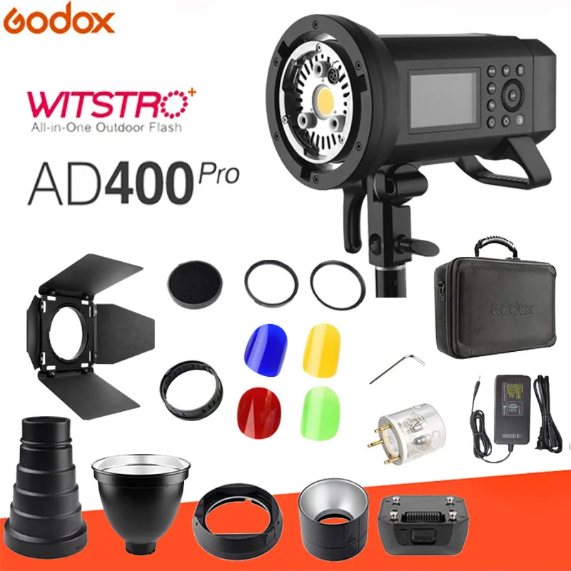 AD400pro kit 1 Godox AD400 Pro все-в-одном для съемки вне помещения с системой встроенный 2,4G Беспроводной X Системы+ софтбокс AD-S85S BD-08 SN-04 набор сот на выбор - Цвет: AD400pro kit 1