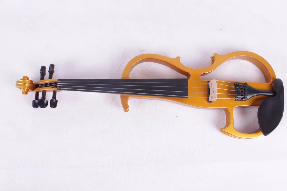 Электрическая скрипка золотого цвета 4/4 5 нитей высокое качество|electric violin|quality