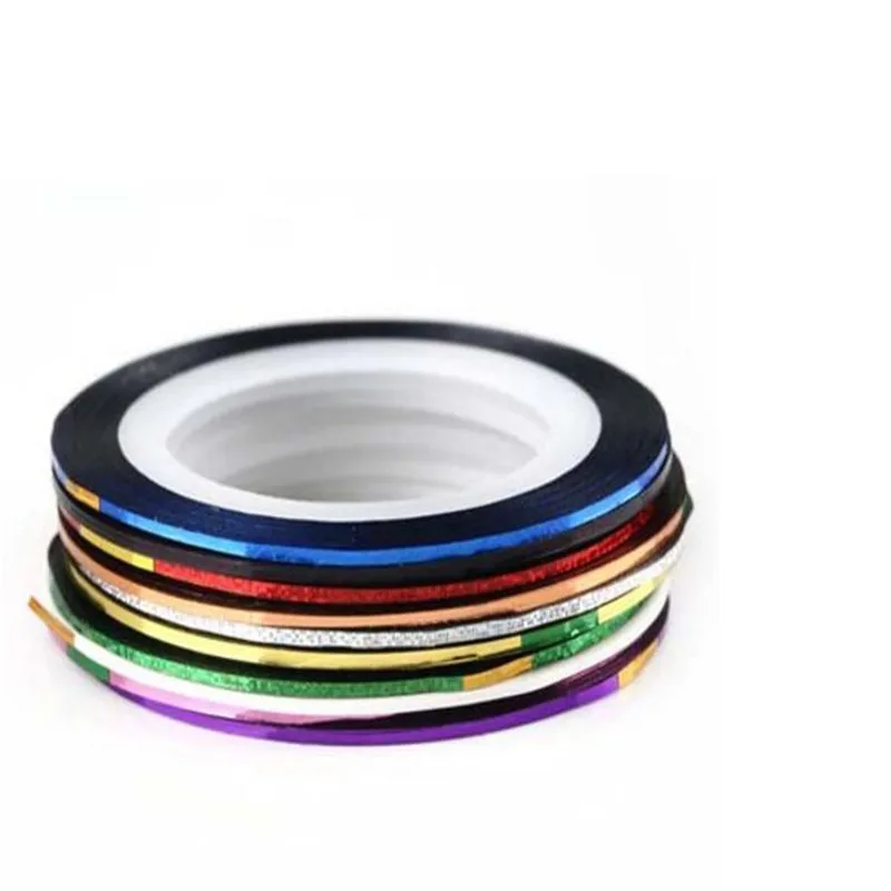 10 шт цвета красоты ногтей закатывает чередование линия советы украшения