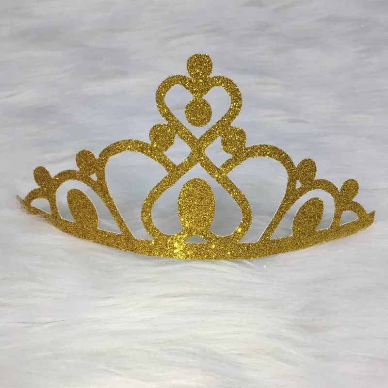 Crown От одного до четырех, 8 шт./партия, украшение для торта в виде замка, машины, короны, принцессы, Комбинированная юбка ручной работы, Нарядное украшение для девочек на день рождения, вечерние украшения, поставка - Цвет: Crown