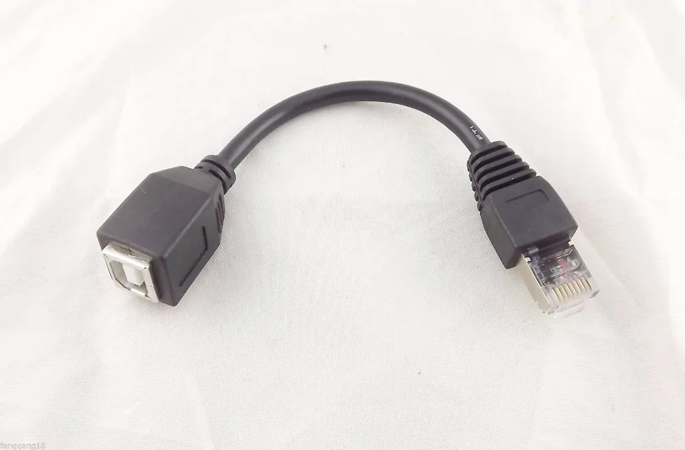 1 шт. CAT5 RJ45 Ethernet LAN Сетевой папа к USB 2 0 B Женский принтер адаптер кабель 15 см|network