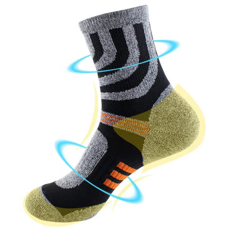 Бренд 2017 новинка хорошее качество Мужские Компрессионные носки хлопковые горные