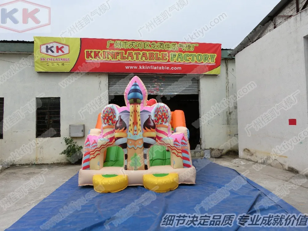 Надувной мини-батут конфет для детского сада внутри небольшого размера надувной