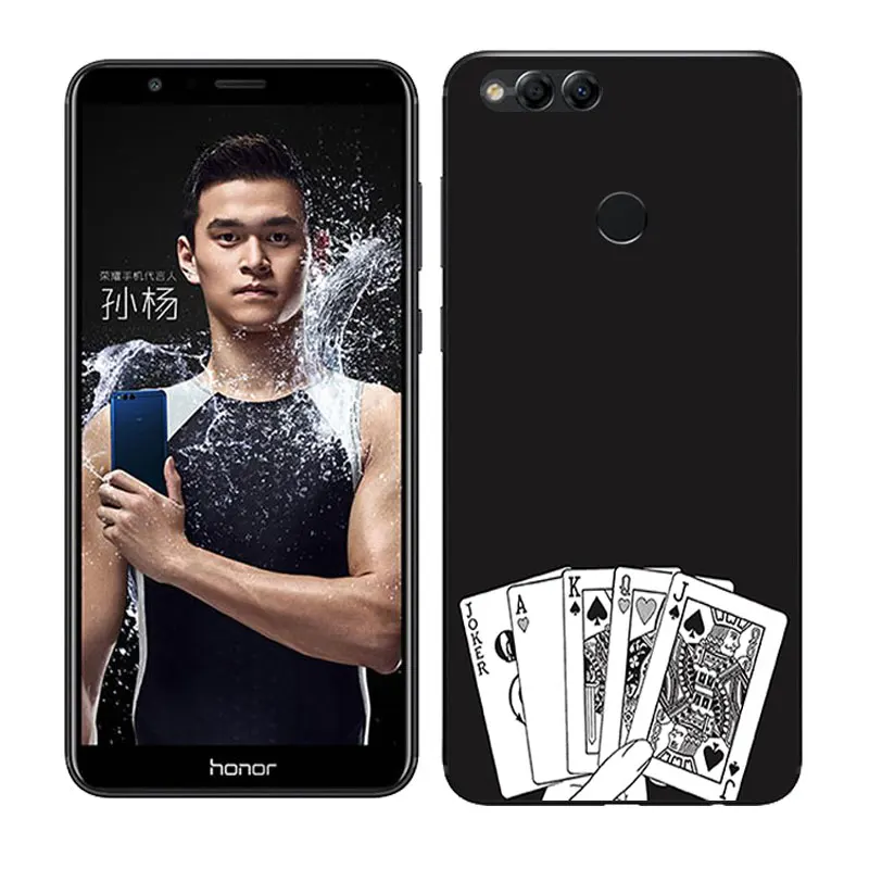 Силиконовый чехол для Huawei Honor 7X 5 93 дюйма с рисунком бобов прозрачный мягкий из ТПУ