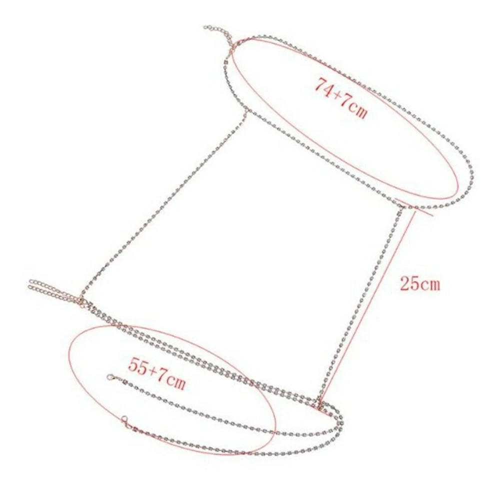 Мода горный хрусталь цепочки для бедер Лето 2019 уличная Женская бижутерия