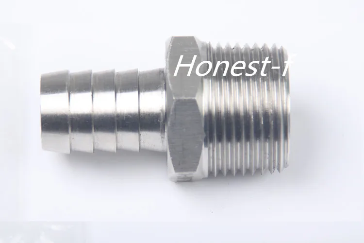 

LTWFITTING Bar Production Stainless Steel 316 Barb Fitting Coupler / Connector 5/8" Hose ID x 3/4" Male NPT Air Fuel Water