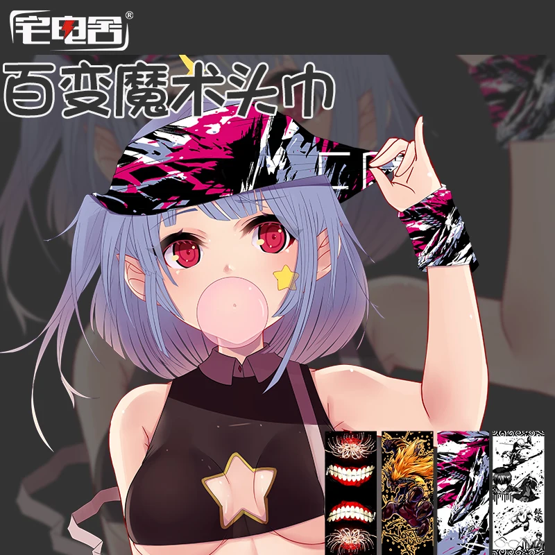 Повязки для волос аксессуары наружные аниме анимация креативные Сменные
