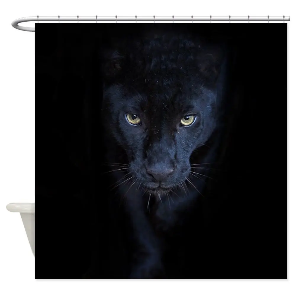 Черная пантера декоративный коврик для занавесок душа водонепроницаемая