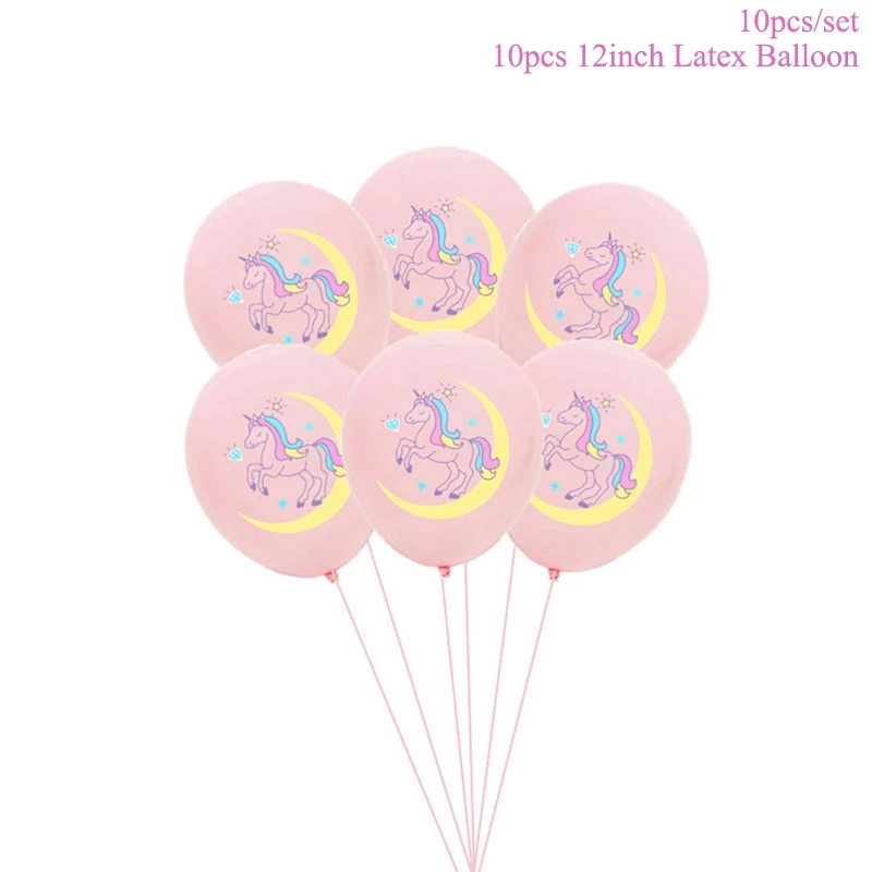 Unicorn Balloons 2 Taoup повязка на голову с единорогом, вечерние украшения на день рождения для детей, декор в виде единорога Horms, праздничные вечерние принадлежности для детского душа - Цвет: Unicorn Balloons 2