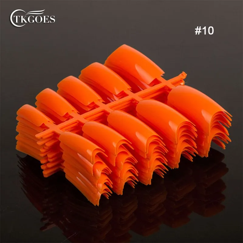 100pc / много акриловые французский ложные советы ногтей цветные ложные подсказки ногтя ногтей полосы отличительные знаки 22 различных цветов необязательные