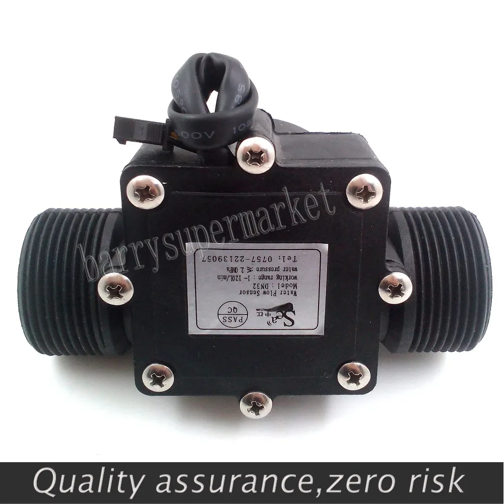 Water Flow meter flowmeter Hall Sensor Switch counter fuel gauge indicator caudalimetro flow device DN32 G1-1/4&quot 1.25 1-120L/min |